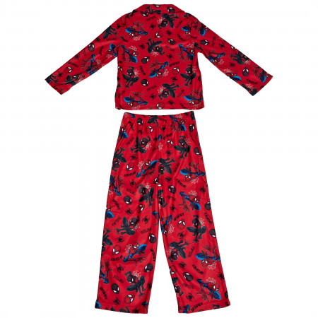 Spider-Man & Miles Morales Character All Over Pajama Set